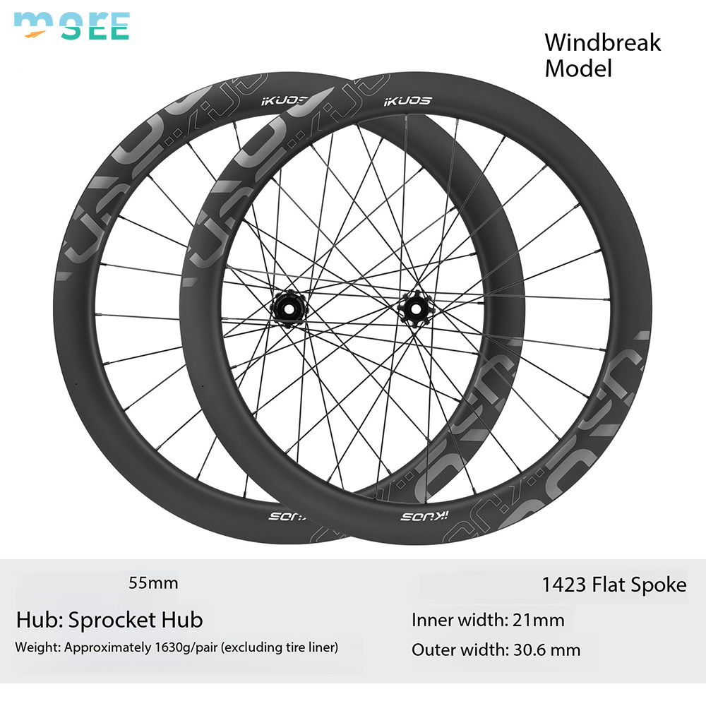 Black 55mm Aerodynamic Spokes