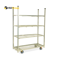 Transport de jardin stockage métal acier plante fleur magasin présentoir avec 4 roues