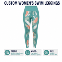 Leggings de bain taille haute pour femme OEM, protection UPF 50+, extensibles dans 4 directions, résistants au chlore, imprimé personnalisé, maillot de bain féminin