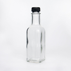Botella Cuadrada de Vidrio Transparente con Tapa Segura, Elegante, Duradera <span class=keywords><strong>y</strong></span> Reutilizable para Cocina Comercial, Aceite de Oliva, Vinagre, Jugos <span class=keywords><strong>y</strong></span> Siropes - Product Image 5