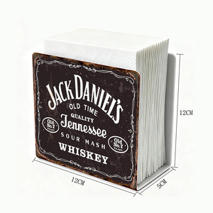 Porta Servilletas Metálico Vintage al por Mayor para Bar, Cueva del Hombre, Restaurante - Dispensador de Servilletas de Hojalata para Mesa - Product Image 3