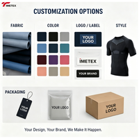 T-shirt de sport personnalisé pour homme, séchage rapide, motif rayé, coupe-vent, en polyester tricoté, à manches courtes, pour l'été