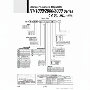 SMC Pneumatics ITV2010-322BS Régulateur électro-pneumatique Équipement électrique - Product Image 1