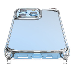 Étui de téléphone avec cordon pour <span class=keywords><strong>iPhone</strong></span> 17 16 15 14 13 12 Pro - Meilleure vente, transparent, en TPU et PC, antichoc et moulé par injection - Product Image 4