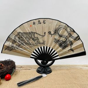 Éventails pliants promotionnels personnalisés avec logo, style Kung Fu, 27 cm (10 pouces), grands éventails à claquer pour la danse, les fêtes et les festivals - Product Image 3