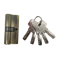 Cerraduras de doble cilindro de aleación de zinc, llave de ordenador de 70mm, de alta calidad