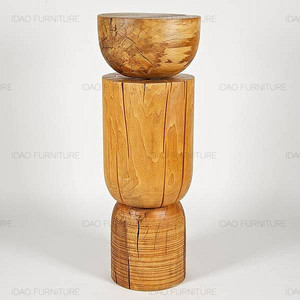 IDAO Creative - <span class=keywords><strong>Pilar</strong></span> Totem <span class=keywords><strong>de</strong></span> Madera Tallada a Mano, Estilo Retro Nostálgico, para Decoración <span class=keywords><strong>de</strong></span> Sala <span class=keywords><strong>de</strong></span> Estar - Product Image 3