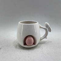 Mousseur d'eau en céramique de lapin avec décoration, 1 pièce, assortie d'œuf
