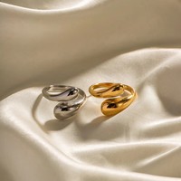 Cincin Ular Baja Anti Karat Berlapis Emas 18K, Dapat Disesuaikan, Batu Permata, Model Terbuka, Perhiasan Pribadi untuk Wanita, Hadiah Pesta