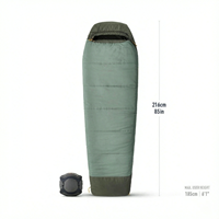 Sac de couchage en nylon recyclé écologique, sac de couchage synthétique de type momie pour le camping en plein air, vente en gros OEM