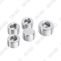 Bouchons filetés DIN 906 BSP NPT à filetage mâle, douille hexagonale interne, bouchons de tuyauterie hexagonaux en acier inoxydable 304 avec filetage conique