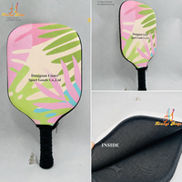 Funda acolchada para pala de pickleball con estampado completo, etiqueta con logo y color personalizado para programas de regalos para jugadores, fabricación personalizada.