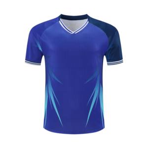 Schneller Versand Großhandel Quick Dry Sportswear PingPong Training T-Shirts Benutzer definierter Druck Name Nummer Haut freundliche Badminton-Trikots - Product Image 2