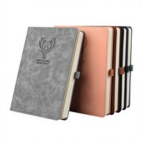 Carnet personnalisé en cuir magnétique cousu à la main avec 80 feuilles A5, journal premium avec porte-stylo, option cadeau
