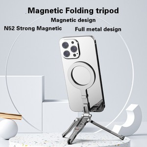 Producto caliente N52 Trípode de teléfono de bolsillo magnético fuerte Plegable <span class=keywords><strong>para</strong></span> <span class=keywords><strong>iPhone</strong></span> Mini Soporte de escritorio <span class=keywords><strong>para</strong></span> teléfono Vlog Selfie Stick <span class=keywords><strong>para</strong></span> viajes - Product Image 2