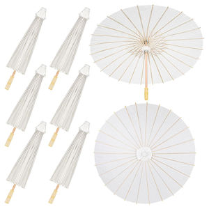 Fabricant de parasol en papier de bambou en bois de haute qualité chinois japonais parapluie en papier blanc pour bricolage artisanat parasol de mariage - Product Image 5