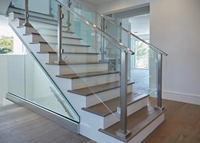 Reilbu Offre Spéciale pont extérieur garde-corps en verre inoxydable poteau design moderne pour balcon