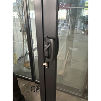Porte coulissante en aluminium à rupture de pont thermique WEIKA série 90 noire avec poignée en D et moustiquaire coulissante, tailles personnalisées