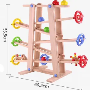 Bằng Gỗ Theo Dõi Xe Bóng Cân Bằng Cán Trượt Trò Chơi Trượt Xe Đua Chơi Trẻ Em Món Quà Con Lăn Coaster Đồ Chơi Cho Trẻ Em Bé Trẻ Em