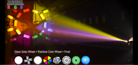 Projecteur professionnel 3-en-1 Beam Spot Wash 295W à tête mobile, faisceau net, prisme, gobo, effet arc-en-ciel, équipement d'éclairage de scène pour DJ et discothèque