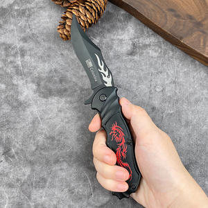 Noir Petit Acier Inoxydable Camping En Plein Air Pliable Pliant Poche Survie Couteau De Chasse - Product Image 5