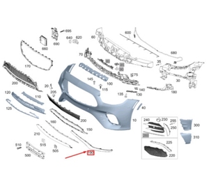 2138859803 per <span class=keywords><strong>Mercedes</strong></span> <span class=keywords><strong>classe</strong></span> <span class=keywords><strong>e</strong></span> e260 213 rivestimento nero del paraurti anteriore destro - Product Image 4