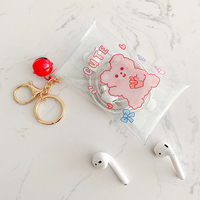Nouveau Transparent PVC clé portefeuille étui chaîne anneau pochette voiture porte-clés femmes porte-monnaie Mini clé sac de rangement