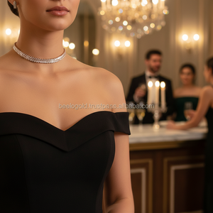 Rose Gold Plated 925K Sterling <b>Silver</b> <b>Choker</b> Luxury Jewellery Fashion Collar Necklace - Product Image 3