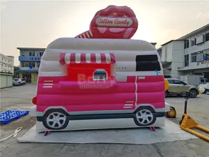 Cabina inflable portátil personalizada, tienda de campaña de premios de carnaval, cabinas de Comida comercial, cabina de helado inflable