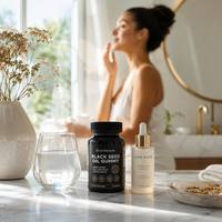 Gummies d'huile de nigelle noire naturelle, supplément de vitamine C, thymoquinone, formule pressée à froid, soutien immunitaire, pour adultes, marque privée OEM