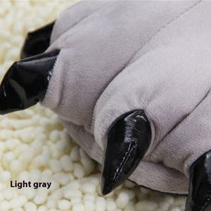 Maison d'hiver pour pantoufles Pyjama animal mignon avec point de tigre et <span class=keywords><strong>patte</strong></span> de <span class=keywords><strong>dinosaure</strong></span> Peluche chaude pour pantoufles - Product Image 4