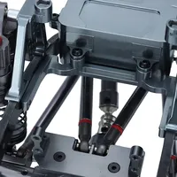 Alliage d'aluminium Acier inoxydable Boîtier électronique Poutres RC Crawler Car Model Upgrade Parts Axial SCX10 1/10 Métal usiné CNC