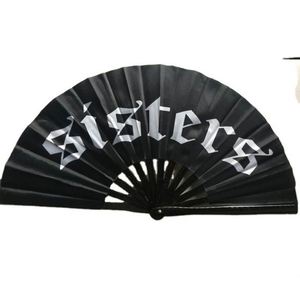 2025 Custom Printed Large Hand Folding Bamboo Fan New Style for Halloween - Product Image 1