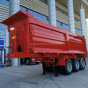 Semi-<span class=keywords><strong>remorque</strong></span> <span class=keywords><strong>benne</strong></span> arrière robuste à 3 ou 4 essieux, capacité 60-80 tonnes, 45 m³, avec <span class=keywords><strong>benne</strong></span> basculante arrière de haute qualité - Product Image 5