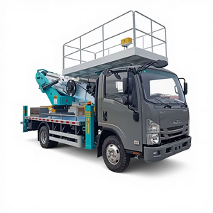Nacelle élévatrice Isuzu 4x2 montée sur véhicule avec benne, neuve, plateforme de travail en hauteur, diesel, transmission manuelle - Product Image 1