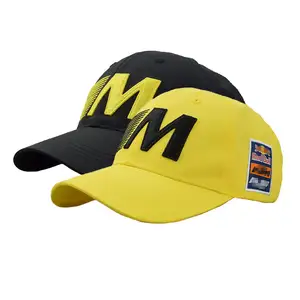 Promotion Polyester Moto Racing Sports 6 Panel 3d Embroidery Fitted Gorras Black Quick Dry Bull Hat Baseball Caps