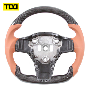 พวงมาลัยคาร์บอนไฟเบอร์แท้สีสั่งทำพิเศษ TDD สำหรับรถยนต์เทสล่า รุ่น 3 และ Y ปี 2017-2022 - Product Image 2