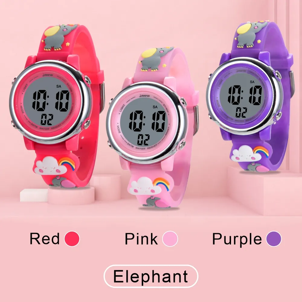 Christmas Gift Watch Led Back Light Children's Digital Watch 3 Atm Waterproof Wearable Devices Kids Watch