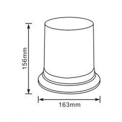 Nueva Luz de Baliza R65 con Base de Aluminio para Camiones de <span class=keywords><strong>Ambulancia</strong></span>, Luz de Advertencia Intermitente, Luz Estroboscópica para Minería - Product Image 6