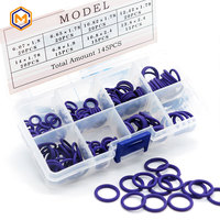 Boîte de réparation de climatiseur 145 pièces Kit de réparation automobile pour véhicule Ensemble de joints NBR O-ring en stock
