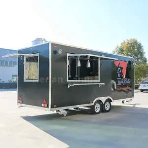 Remolque de comida para barbacoa de concesión CAMP cocina totalmente equipada camión de comida vintage vagón de comida helado a la venta Estados Unidos