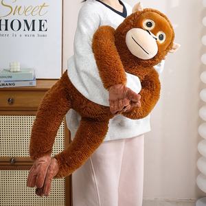 Peluche d'orang-outan réaliste et mignonne, poupée <span class=keywords><strong>singe</strong></span> <span class=keywords><strong>moche</strong></span>, mignonne et originale |   Oreiller de sommeil pour enfants, compagnon câlin |   Cadeau pour filles - Product Image 6