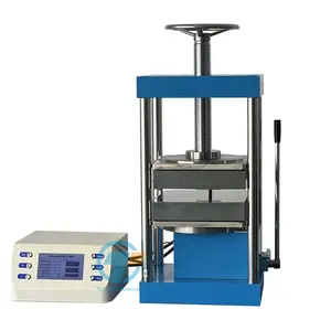 Mesin Press panas hidrolik Manual 300C 40T laboratorium dengan pelat pemanas ganda 300*300MM