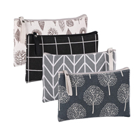 Trousse à crayons de voyage multifonctionnelle avec Logo personnalisé pour femmes et filles, sac cosmétique mignon en toile à fermeture éclair