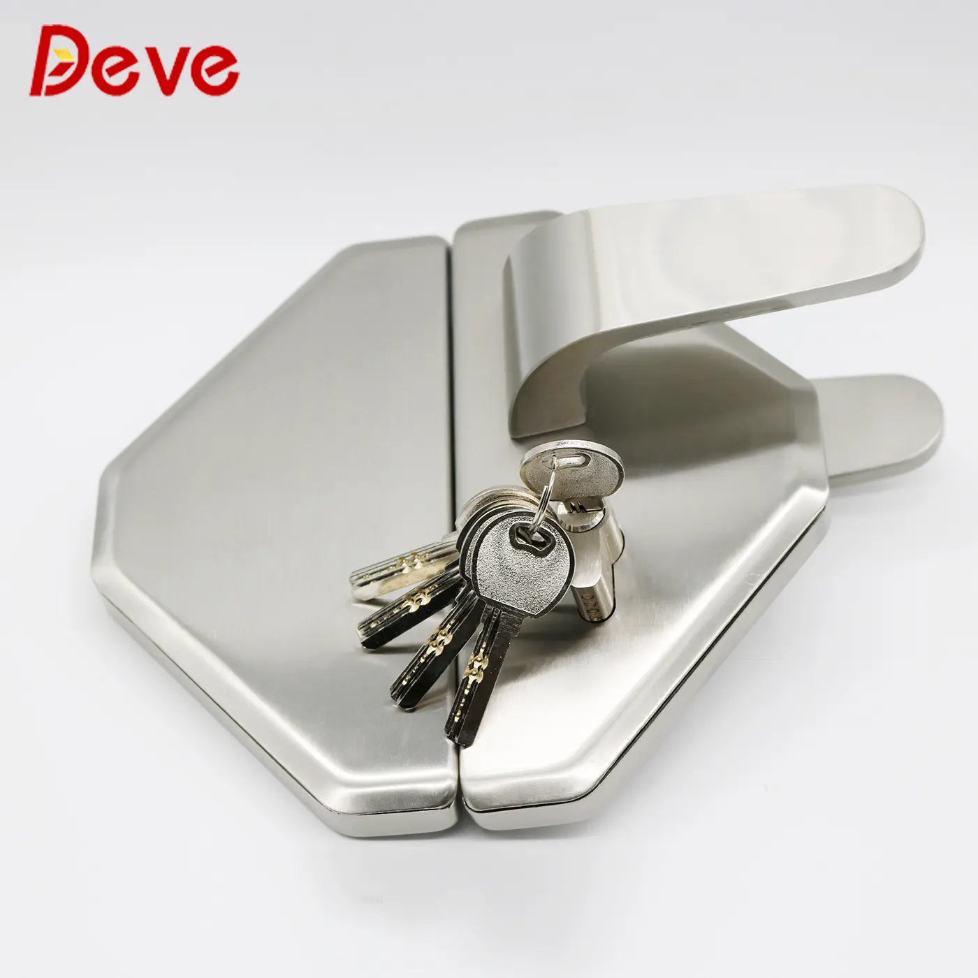 Competitive Factory Price Glass Door Fitting Steel Double Side Sliding Glass Door Lock With Key Safety Glass Door Lock