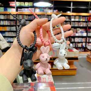 Exquisite Resin Puppet Rabbit <b>Key</b> <b>Chain</b> Female Creative Doll Bag Pendant Net Red Car <b>Key</b> Pendant <b>Key</b> <b>Chain</b> Keychain Wholesale - Product Image 3