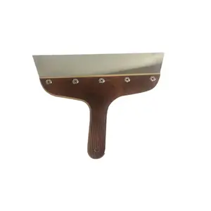 Cuchillo rascador de masilla con mango de madera, papel tapiz flexible, precio barato, OEM