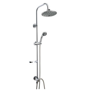 Colonne de douche chromée 98 cm de hauteur avec douchette et pommeau de douche pluie - Product Image 1