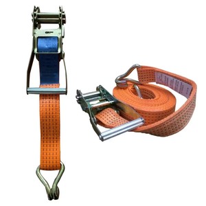 Sangles d'arrimage à cliquet pour camion, sangles d'arrimage à cliquet pour remorque, sangle en polyester avec crochet - Product Image 1