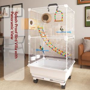 Gabbia per Pappagalli in Metallo, Grande Voliera per Uccelli con Posatoio per Piccoli Uccelli, Gabbia per Canarini - Product Image 1